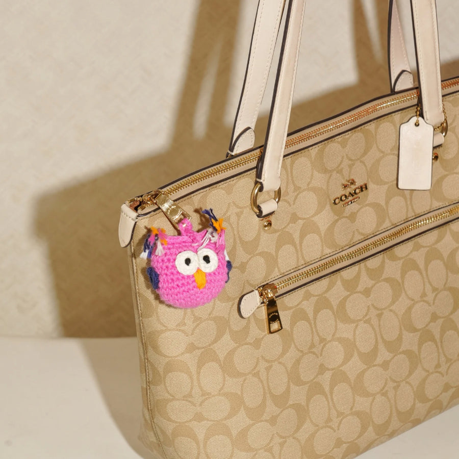 Berry Owl Crochet Keycahin