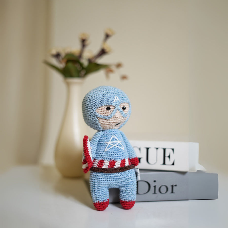 Captain American Crochet Toy