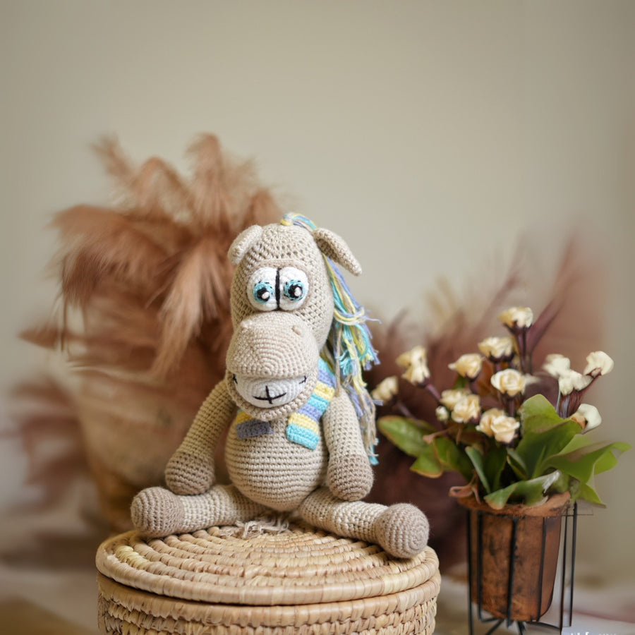 The big eyed Horse Crochet Toy