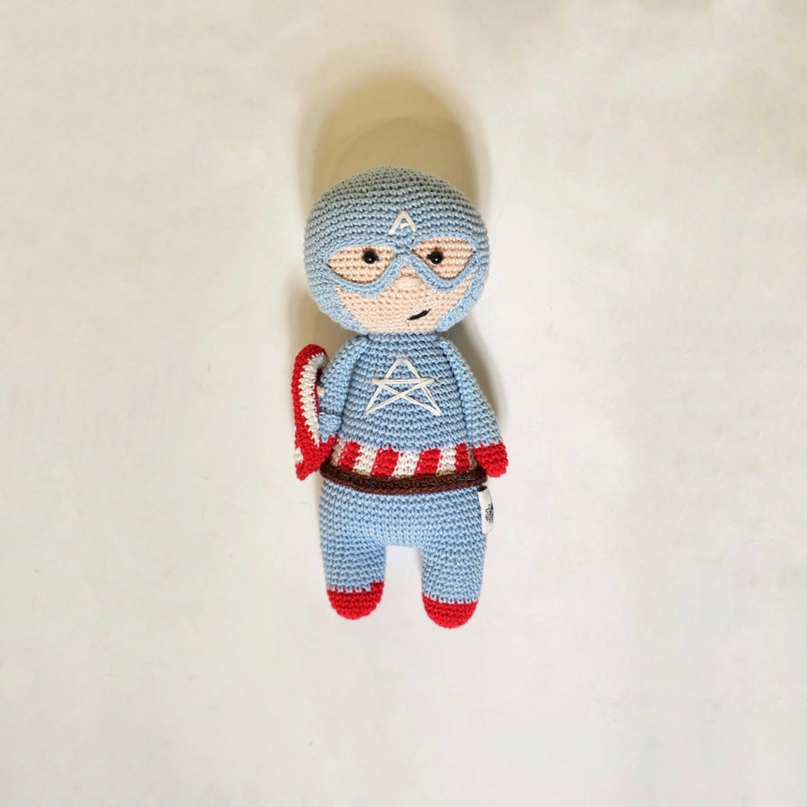 Captain American Crochet Toy