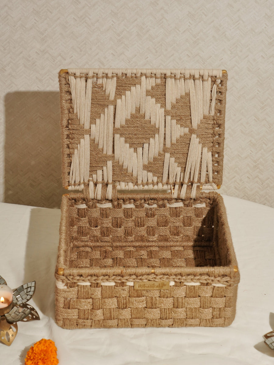 Rustic Charm Handwoven Storage Box
