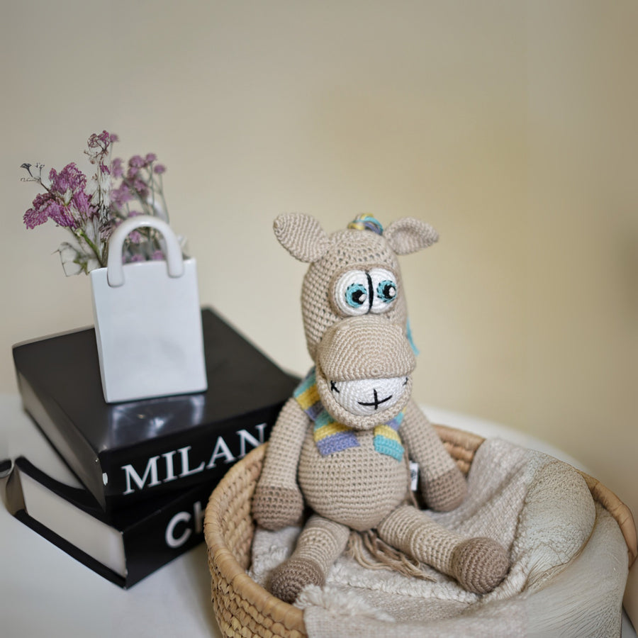 The big eyed Horse Crochet Toy
