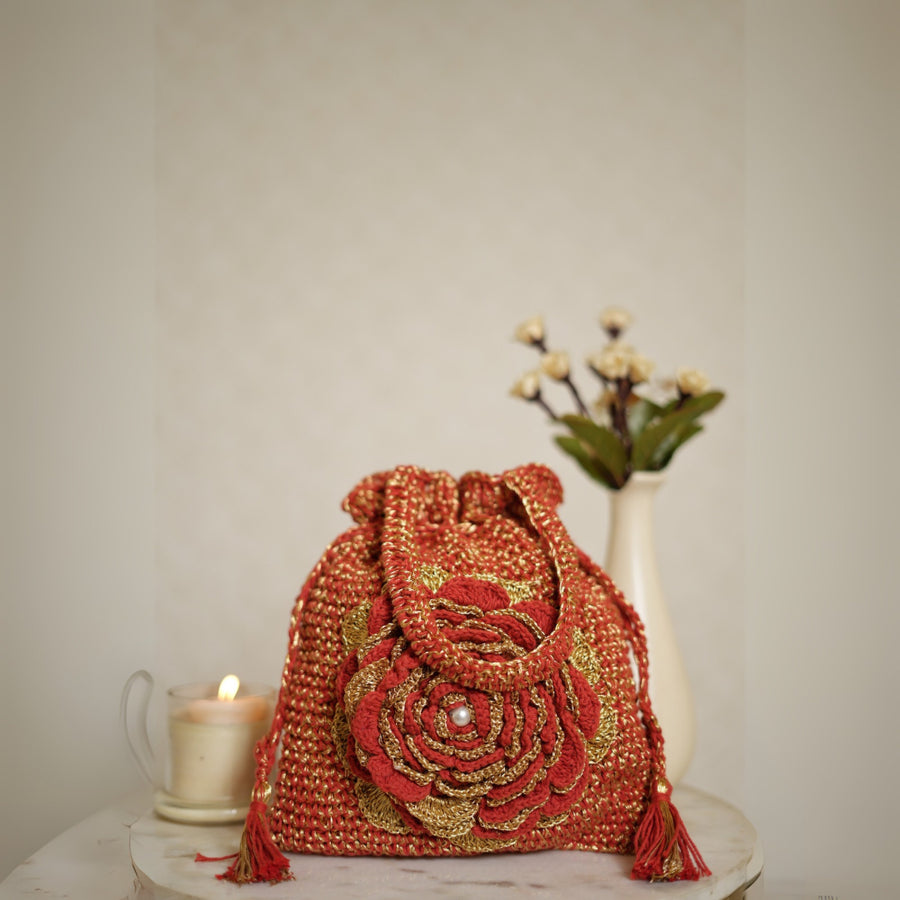 Heritage red potli