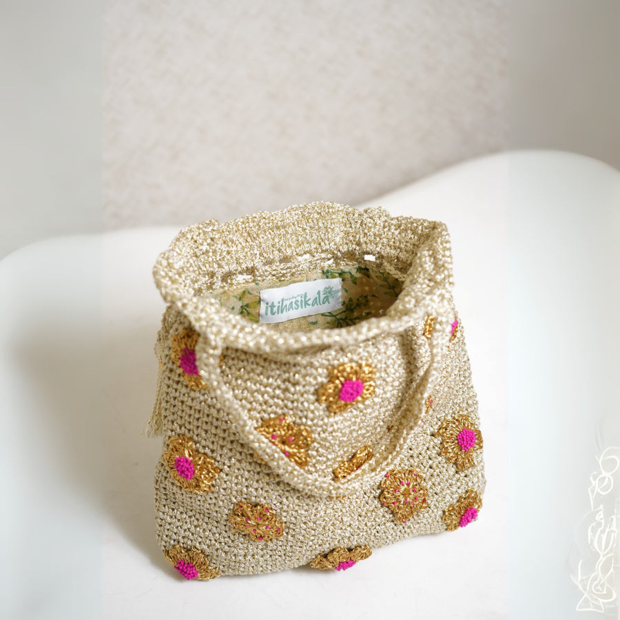 Phoolkari Crochet Potli