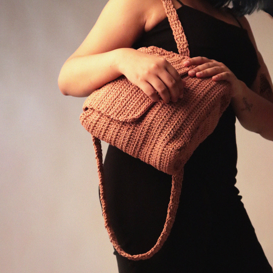 Rose Crochet Backpack
