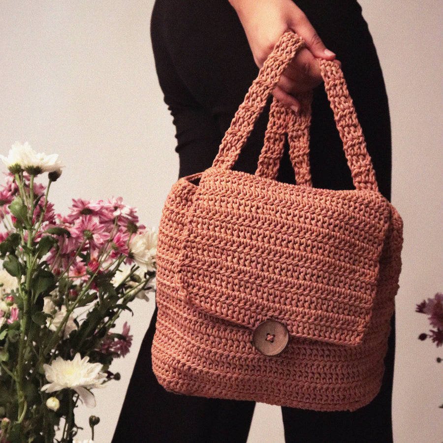 Rose Crochet Backpack