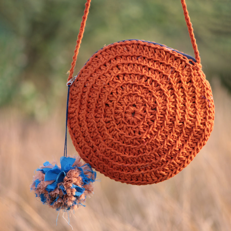 Miniature Round Sling Crochet Bag