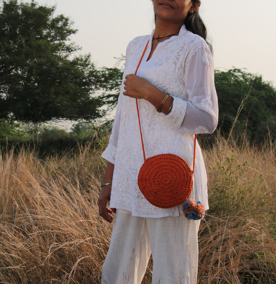 Miniature Round Sling Crochet Bag