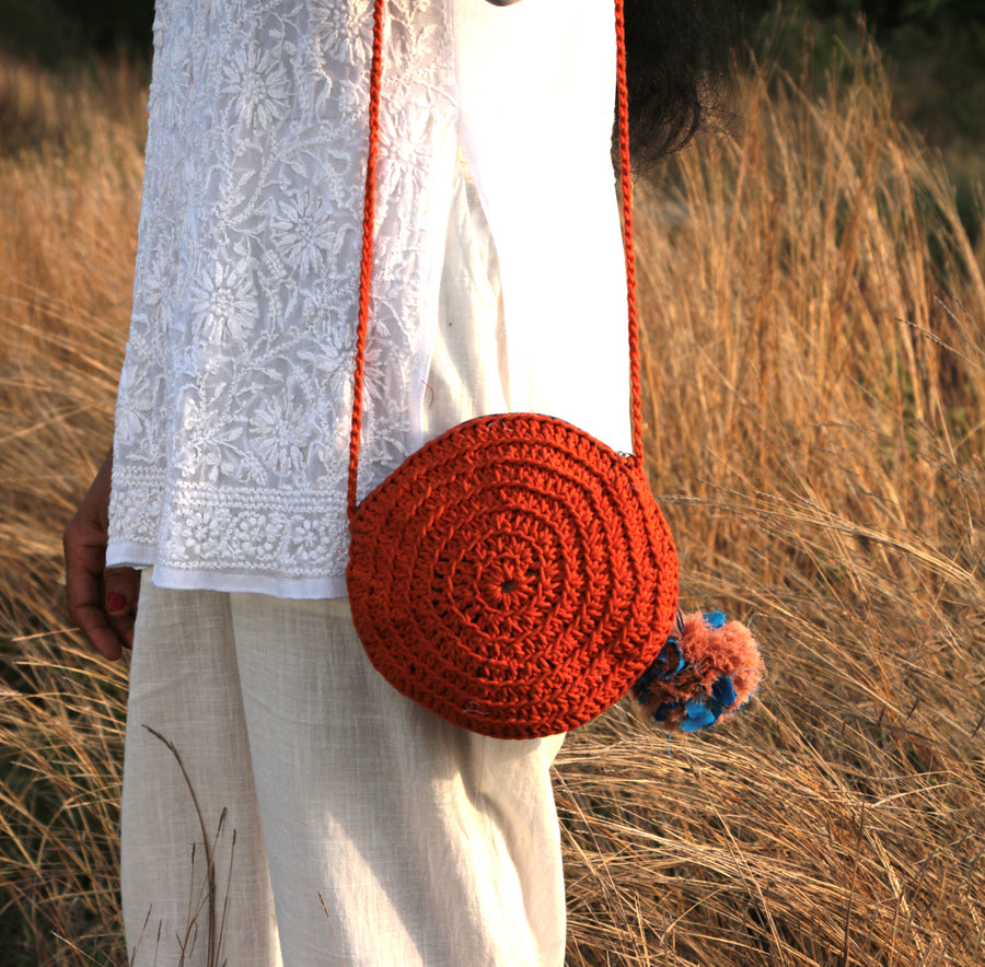 Miniature Round Sling Crochet Bag