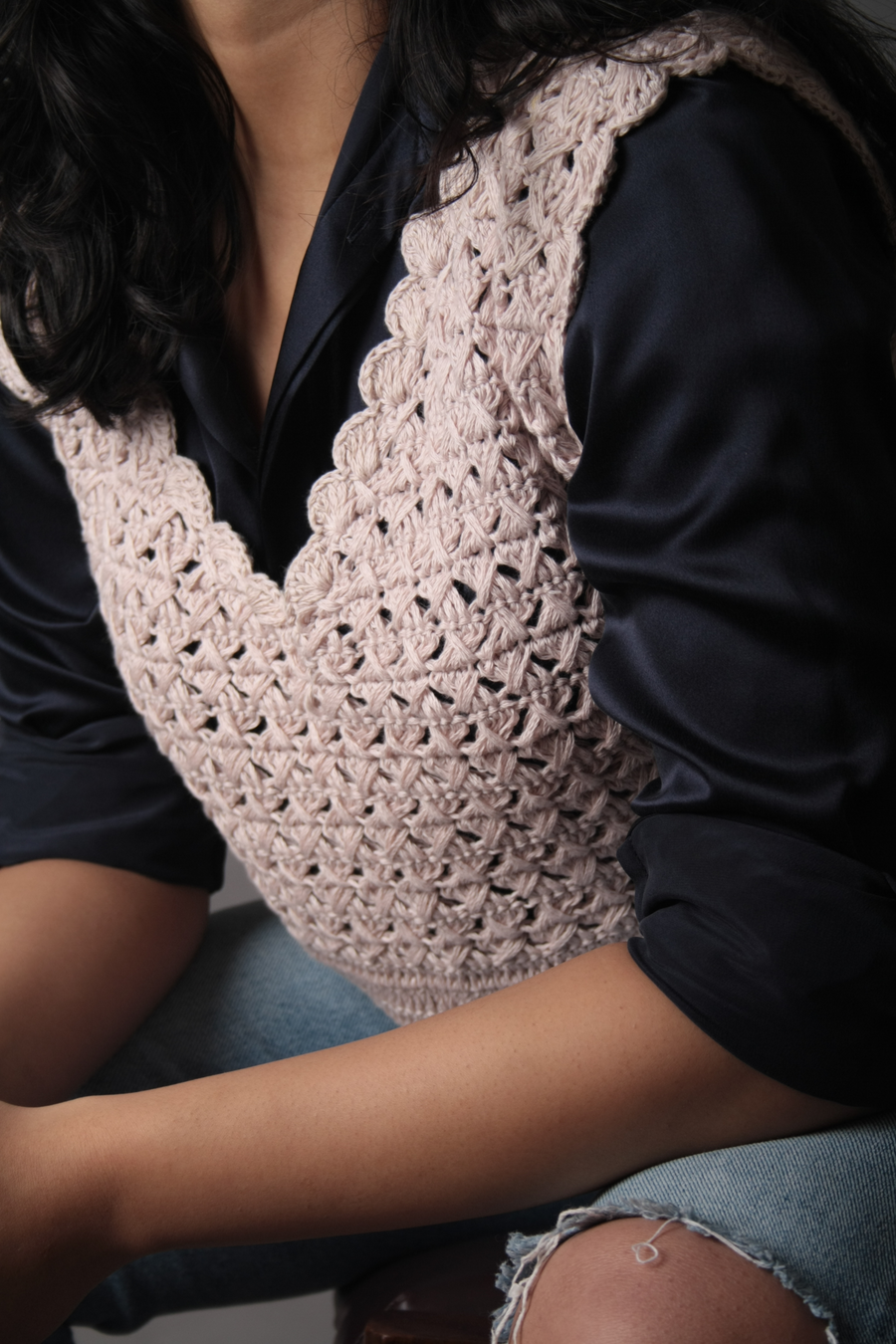 Boxy Crochet Crop Top