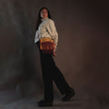 Tasseled Crochet Sling Bag