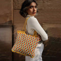 Checkered Crochet Shoulder  Bag