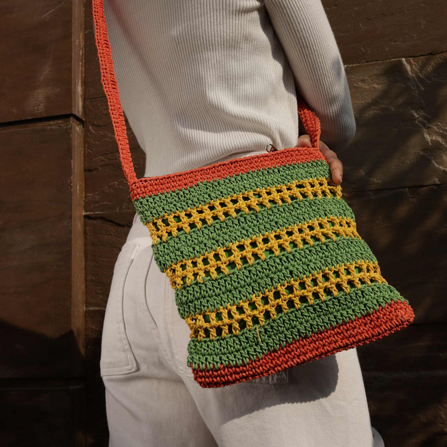 The Caterpillar Crochet Sling Bag