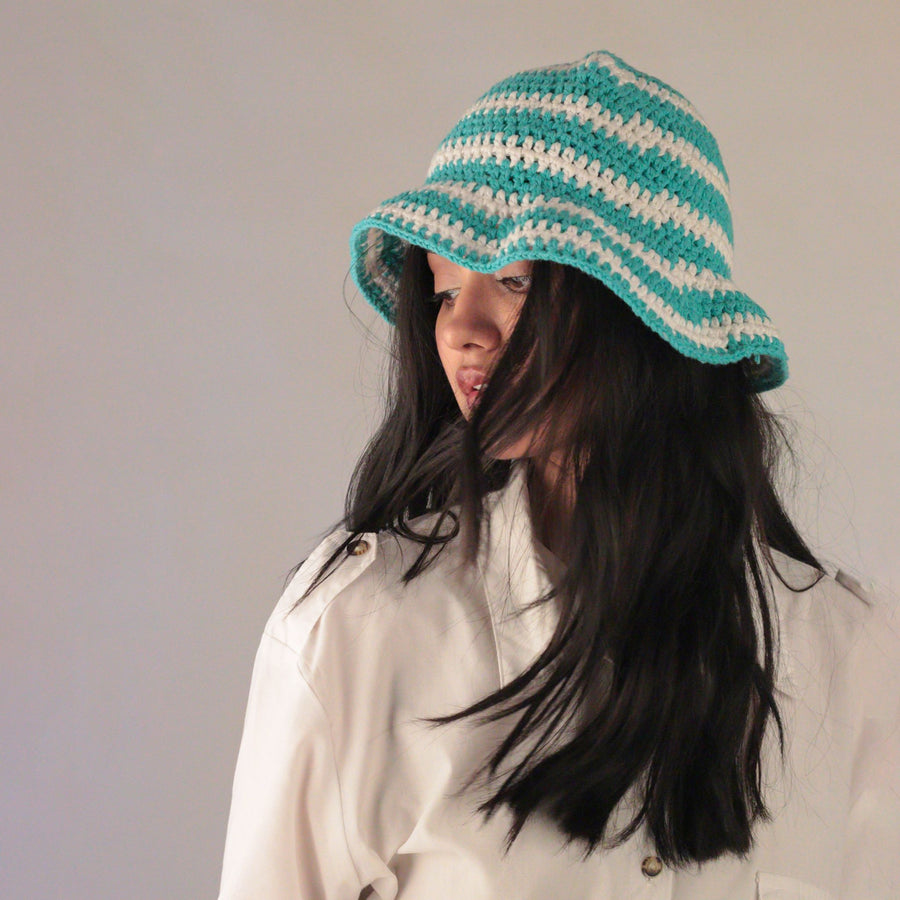 The Striped Bucket Crochet Hat