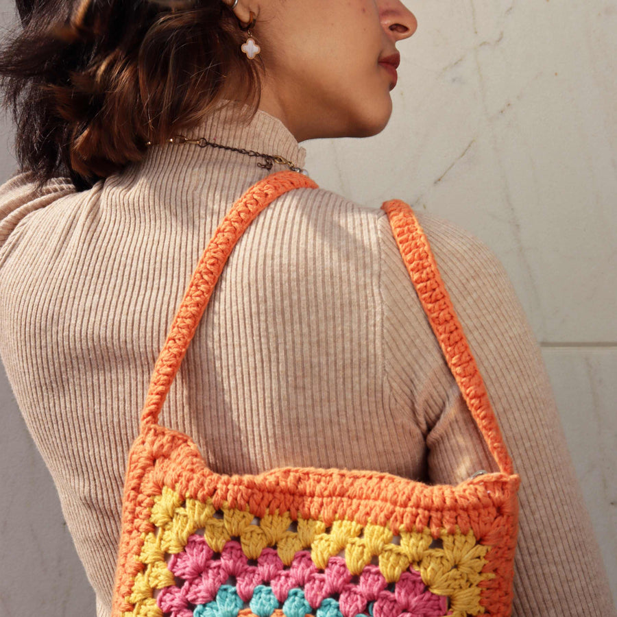 Granny Patch Crochet Sling Bag