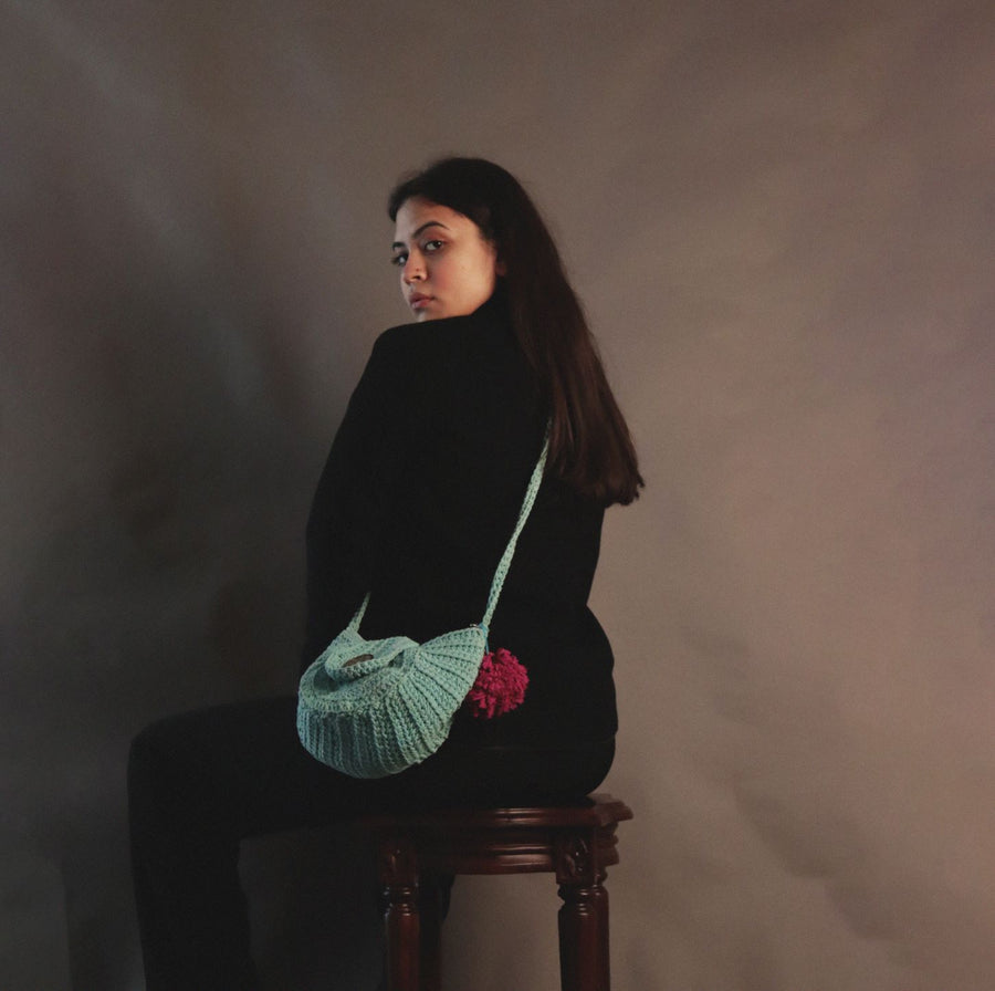 The Drum Sling Crochet Sling Bag