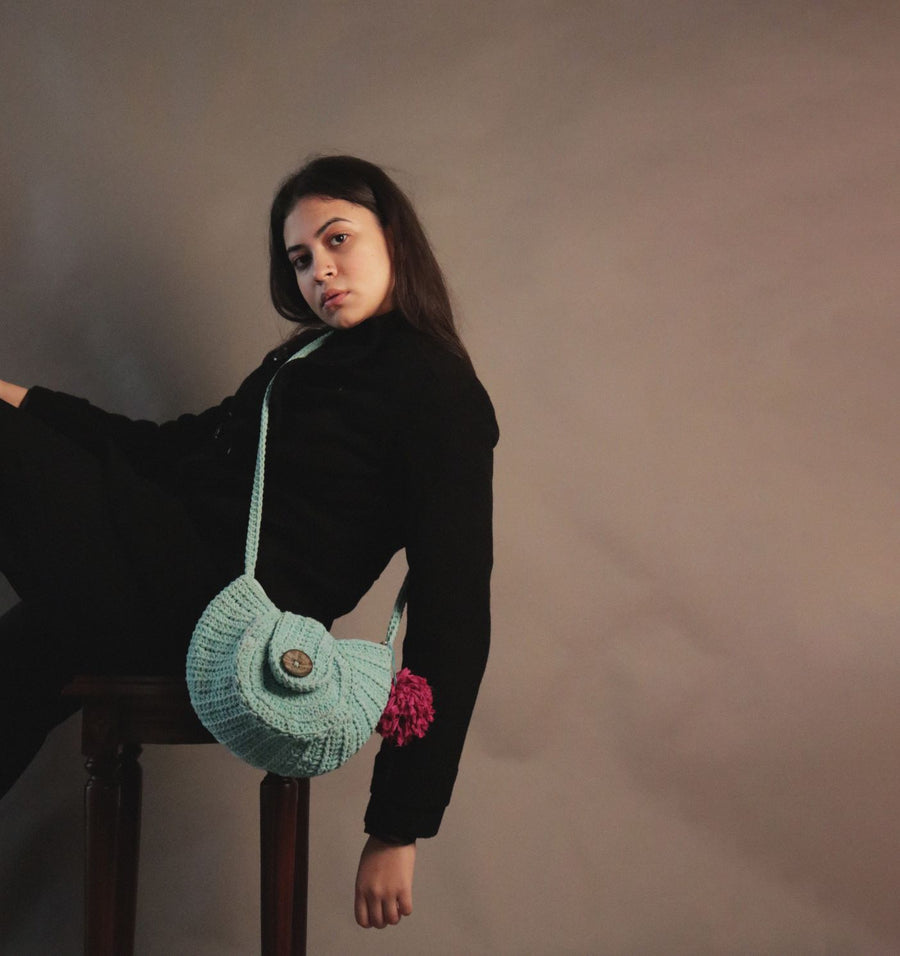 The Drum Sling Crochet Sling Bag