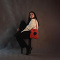 Orange Carry Crochet Shoulder Bag
