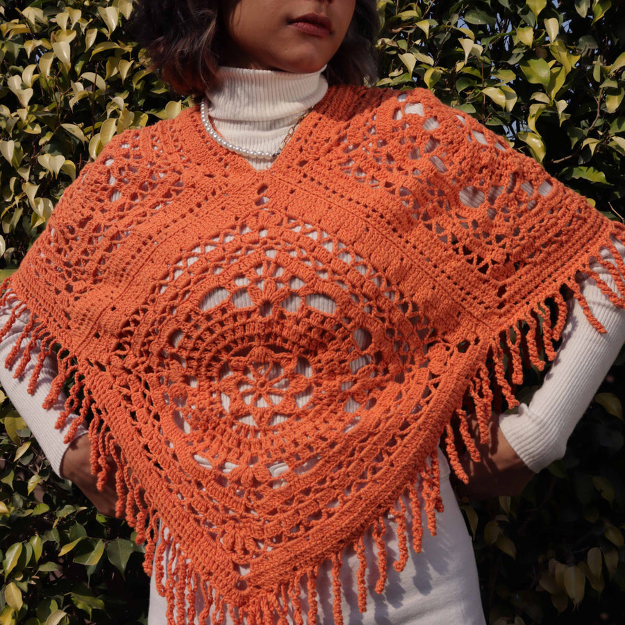 Citrus Crochet Poncho