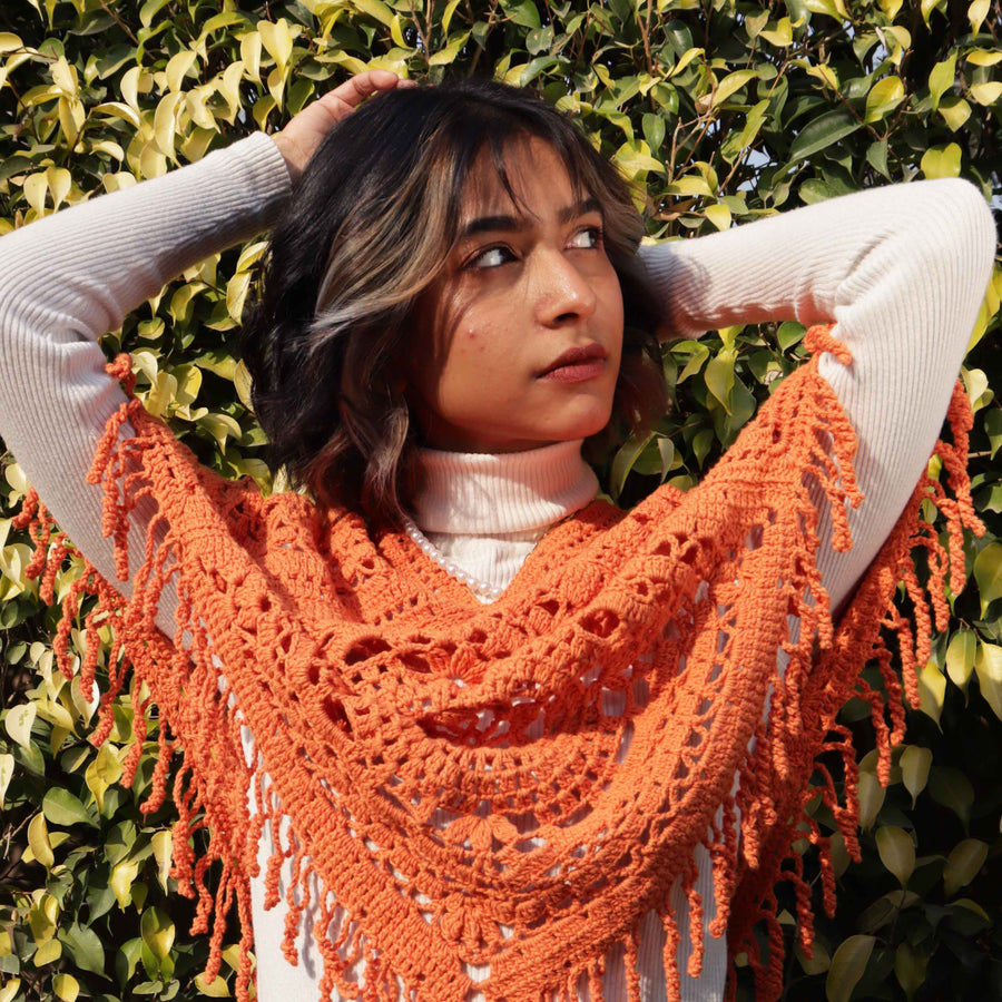 Citrus Crochet Poncho