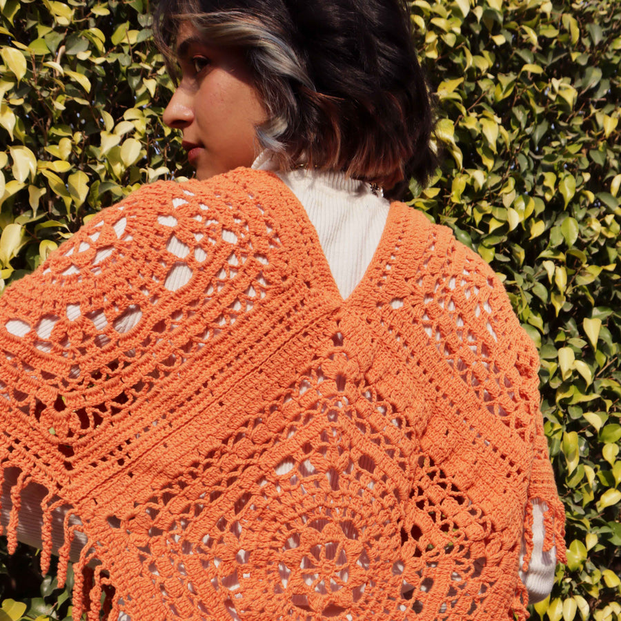 Citrus Crochet Poncho