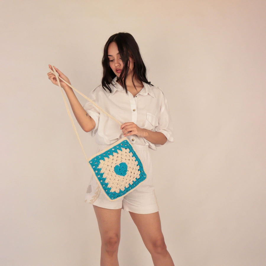 Heart on my Sling Crochet Sling Bag