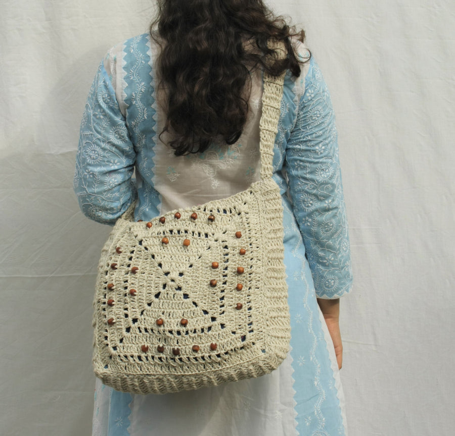 Quad-Spirit Crochet Cross-body Bag