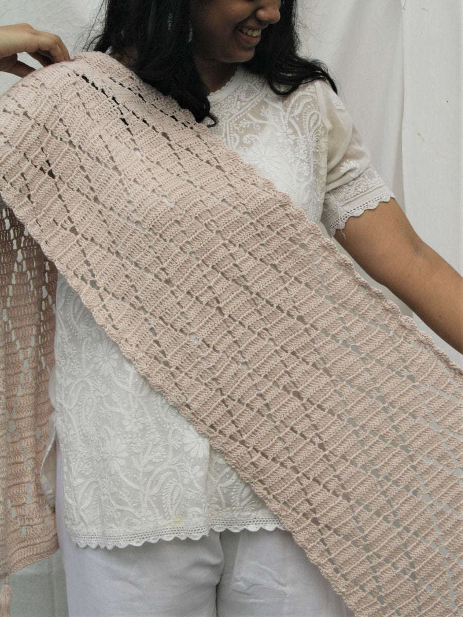 Cotton Crochet Stole