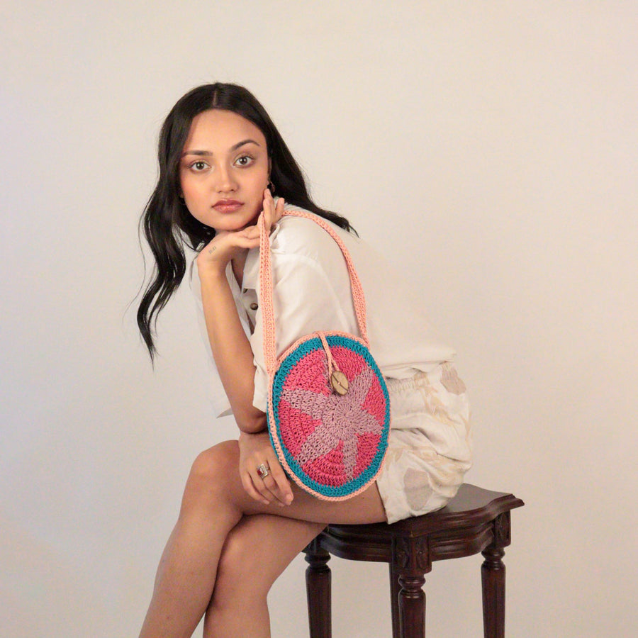 Starfish Crochet Shoulder Bag