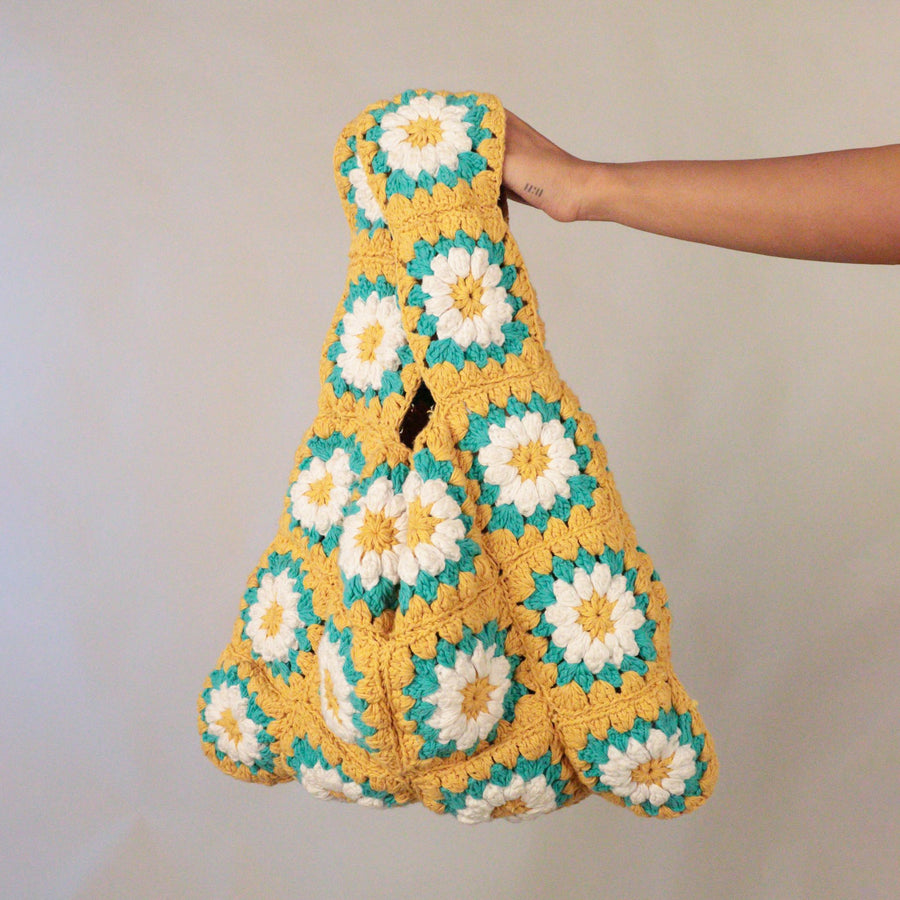 The Floral Shopper Crochet Tote Bag