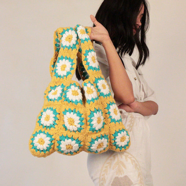 The Floral Shopper Crochet Tote Bag