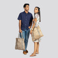 Open-work Jute Crochet Shoulder Bag