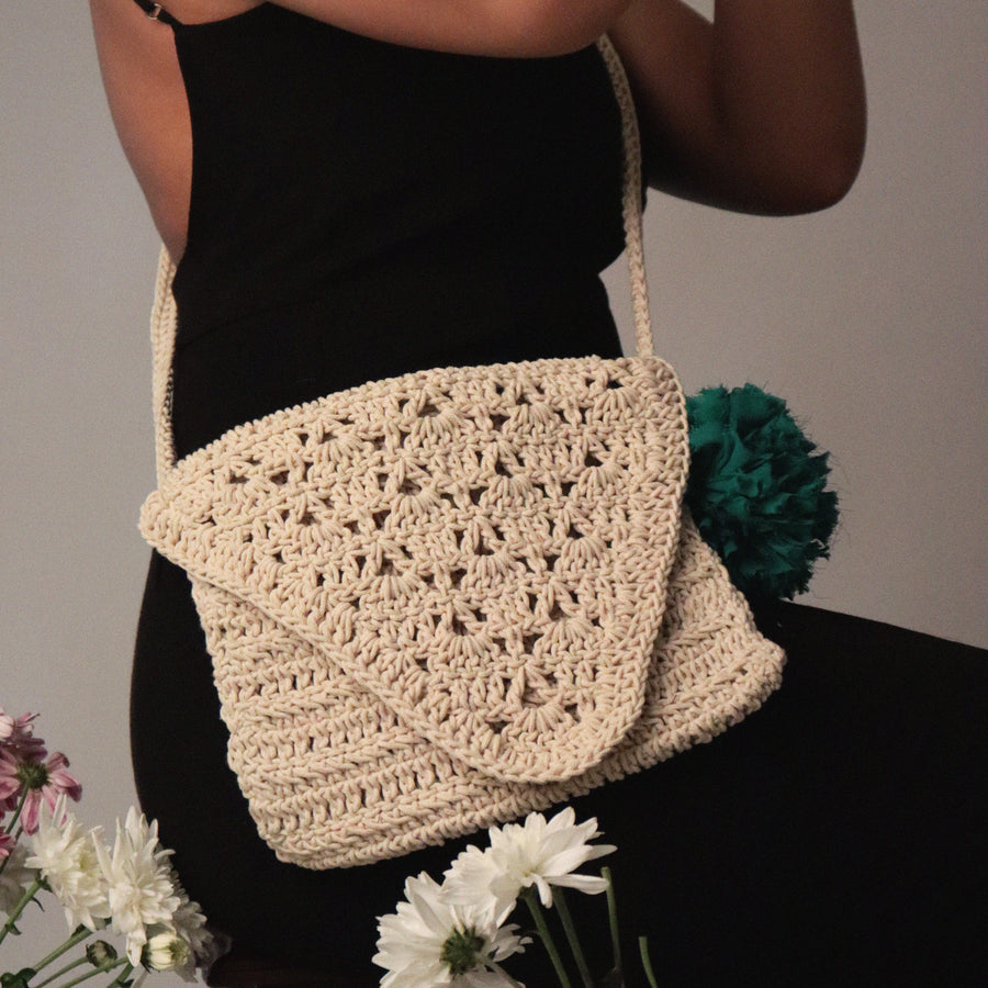Rectangular Crochet Sling Bag