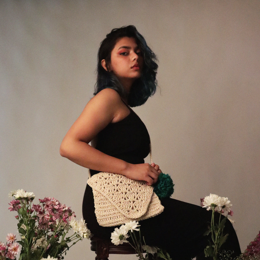 Rectangular Crochet Sling Bag