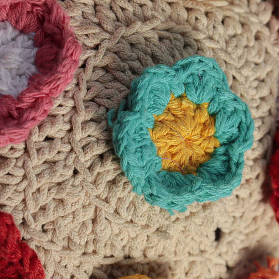Floral Crochet Sling Bag
