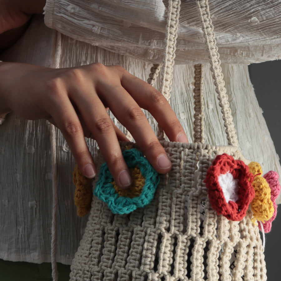 The Floral Crochet Bucket Bag