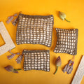 Miniature Crochet Jaali Jute Pouch (Set of 3)