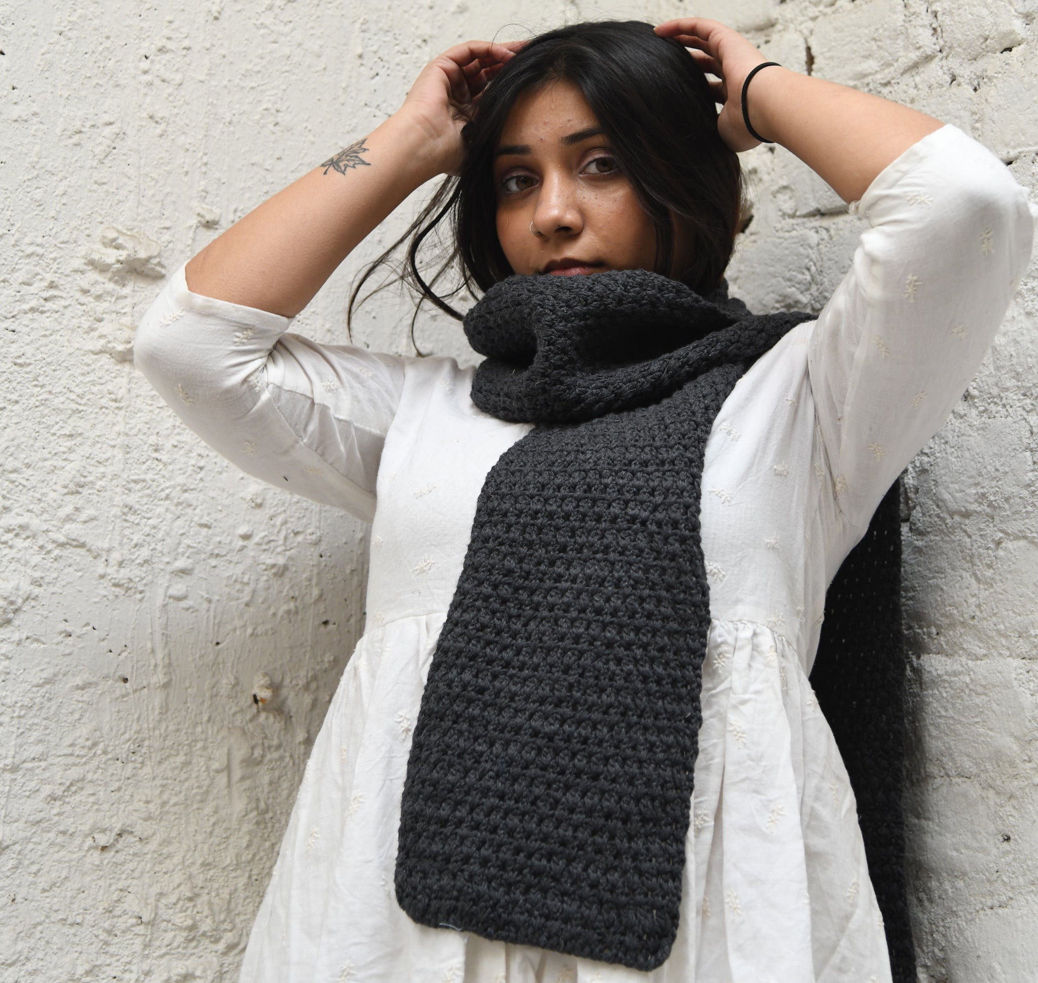 Cotton Crochet Muffler – Itihasikala
