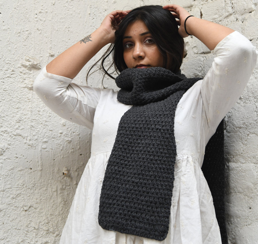 Girl Handmade Woolen Muffler Design Cotton Crochet Muffler