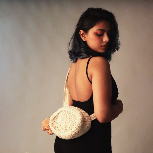 Oval Crochet Sling Bag