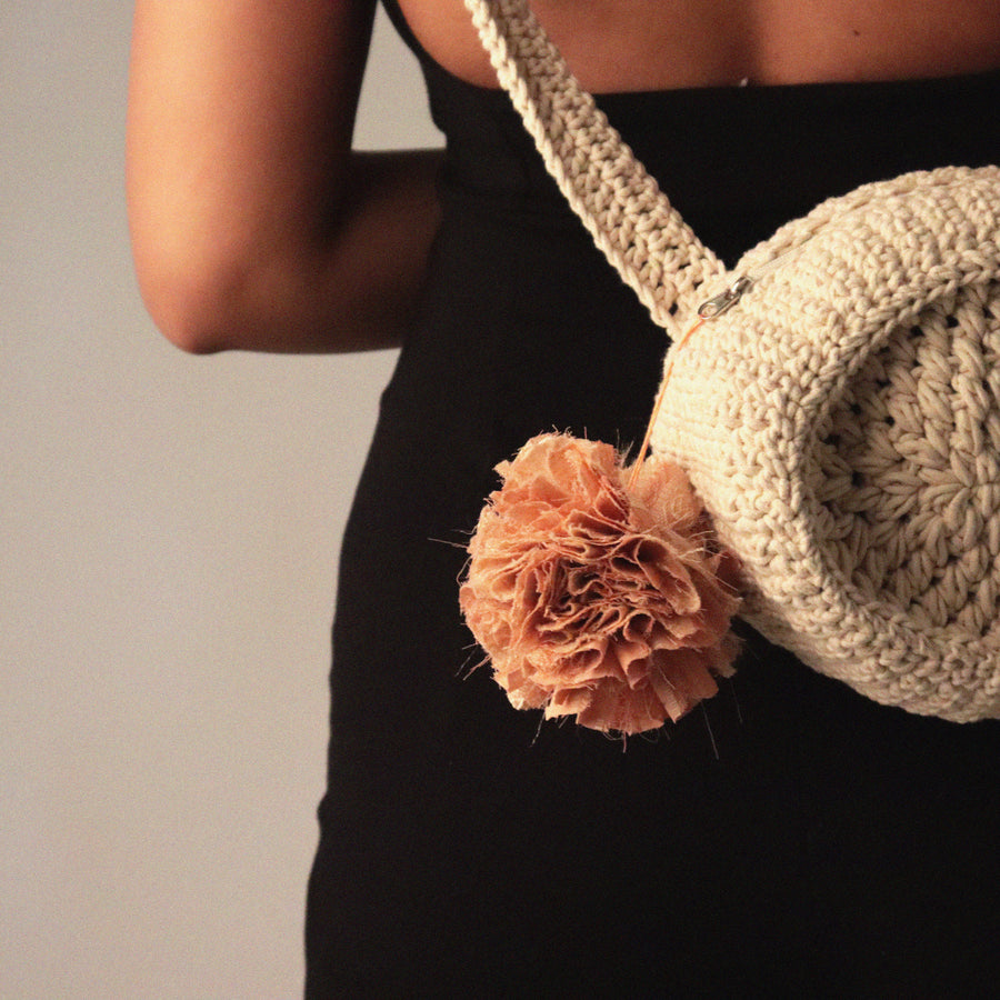 Oval Crochet Sling Bag