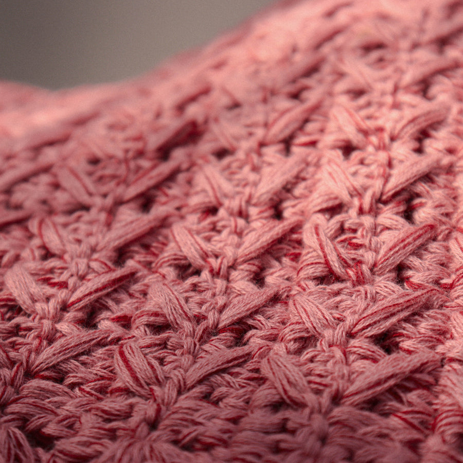 Mix Pink Cotton Crochet Stole