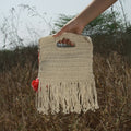 Miniature Crochet Handbag with Tassels