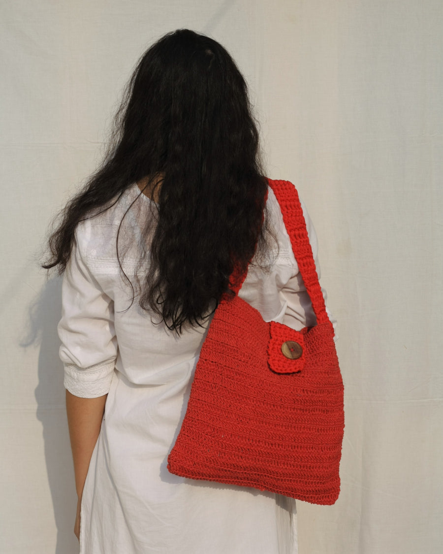 Cotton Crochet crossbody bag