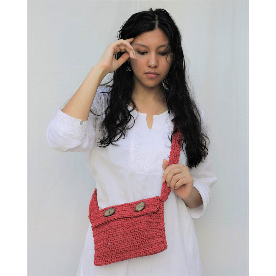 Quad-spirit mini Crochet Sling Bag