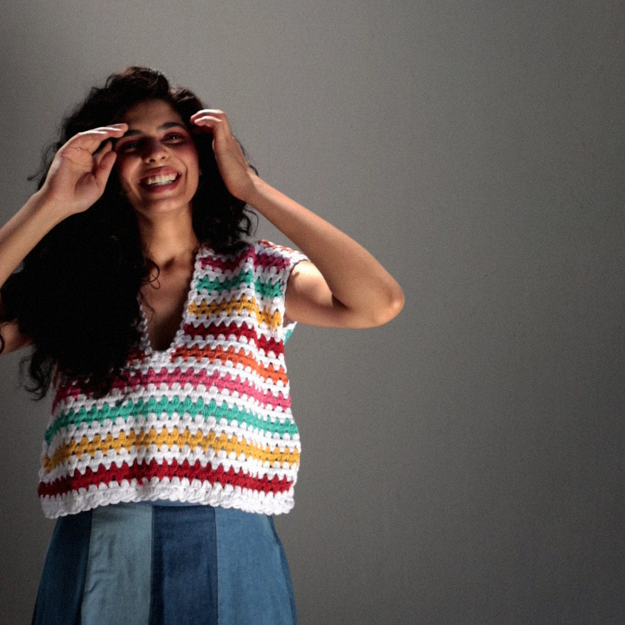 The Rainbow Crochet Top