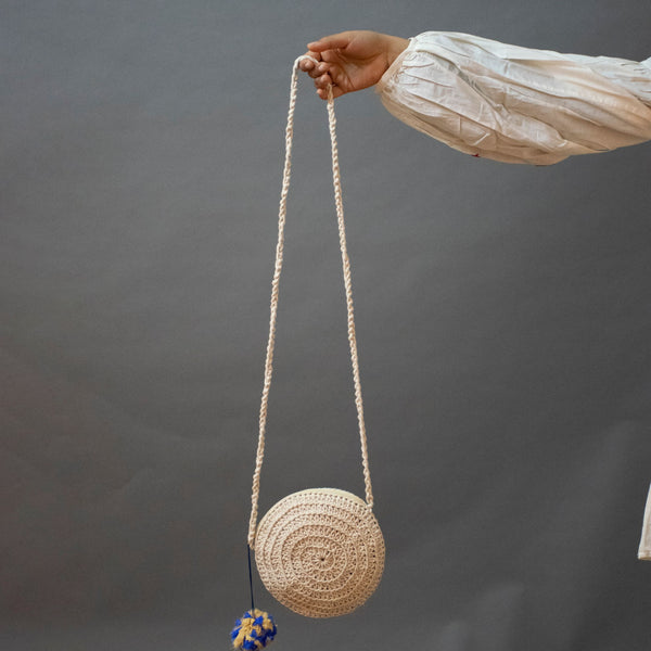 Miniature Round Crochet Sling Bag