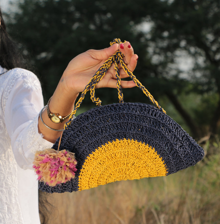 Half Circle Crochet Sling Bag